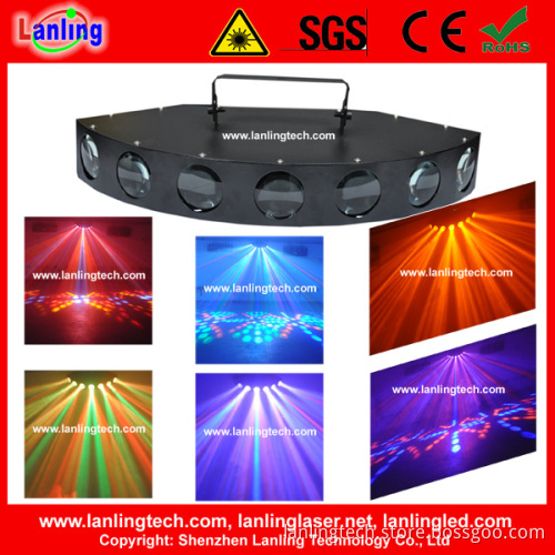 DMX LED RGB Color Seven Heads Effect Disco Stage Light